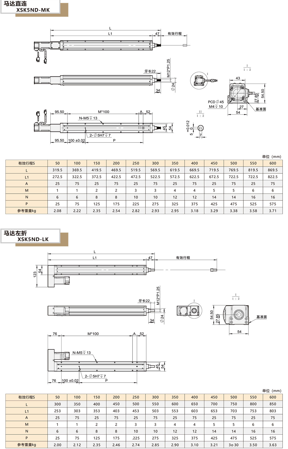 內嵌電缸模組XSK-5ND