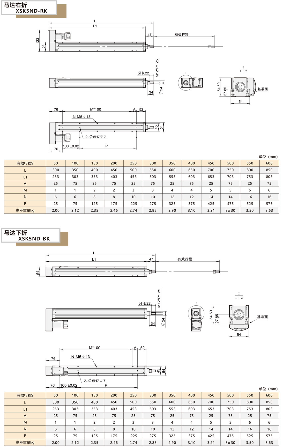 內嵌電缸模組XSK-5ND